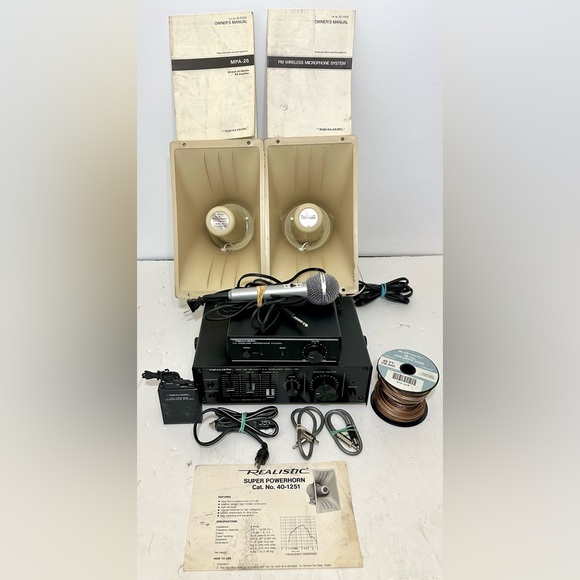 Realistic Other Realistic Super Powerhorn Pa Loud Speaker Radioshack 4251 System Set Poshmark